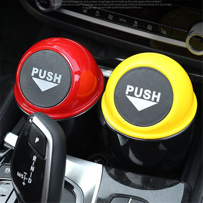 Car Trash Can Ash Bin Hand Push Mini Garbage Can Vehicle Interior Accessories