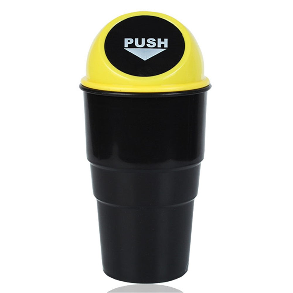 Car Trash Can Ash Bin Hand Push Mini Garbage Can Vehicle Interior Accessories