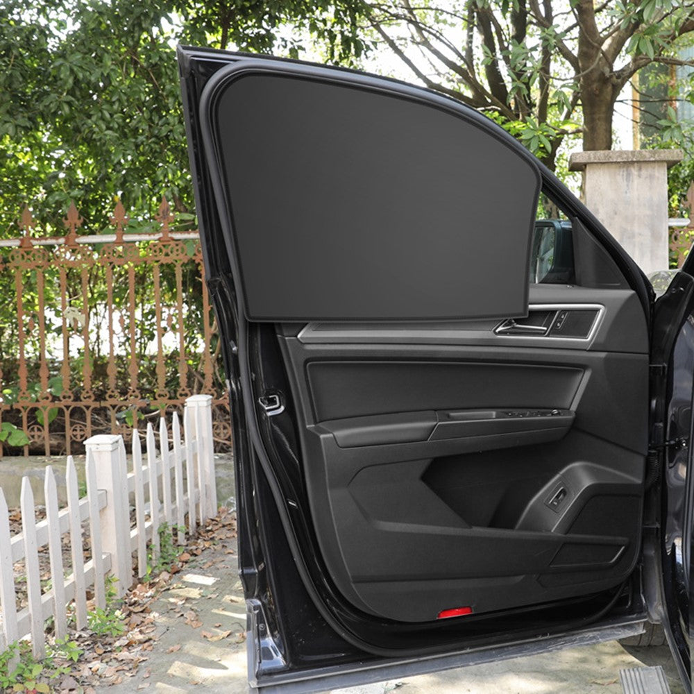 Car Front Side Window Sun Shade UV Protection Polyester Magnetic Car Sunshade Curtain (Driver Side, 62x48x33cm)