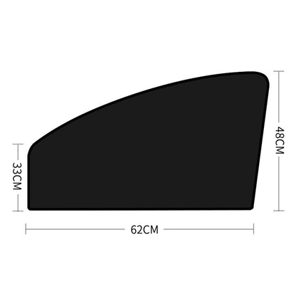 Co-Driver Side Window UV Protection Car Front Window Sunshade Polyester Magnetic Car Side Window Block Shield (Co-Driver Side, 62x48x33cm)