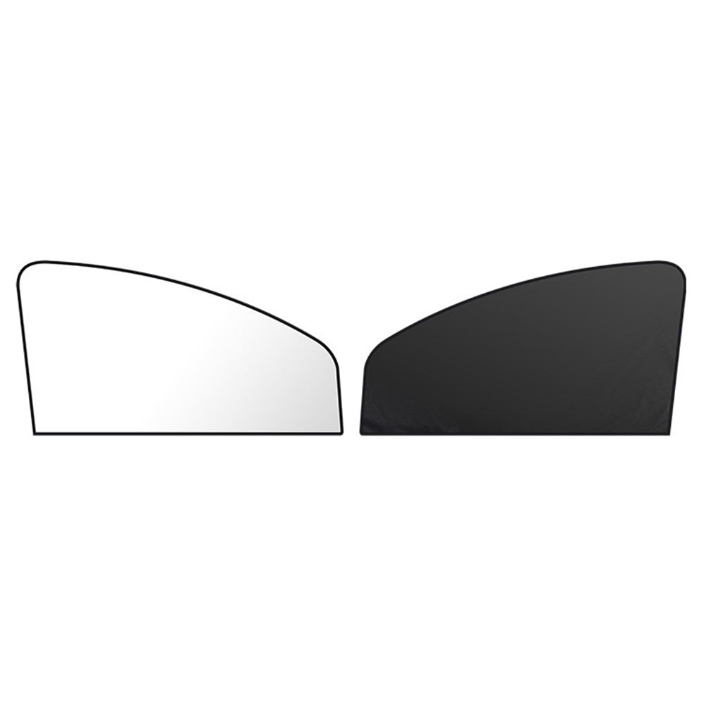 Titanium Silver Cloth Magnetic Car Sunshade UV Protection Front Side Window Sun Shade (Driver Side, 80x50x20cm)