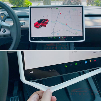 For Tesla Model Y / 3 Screen Silicone Case Car Display Screen Frame Protective Cover