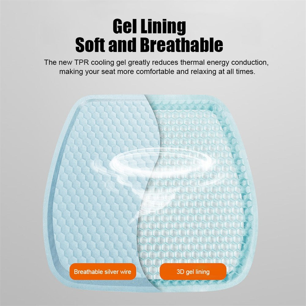Car Cooling Seat Pad Pressure Relief Breathable Gel Seat Cushion for Home Office Chair