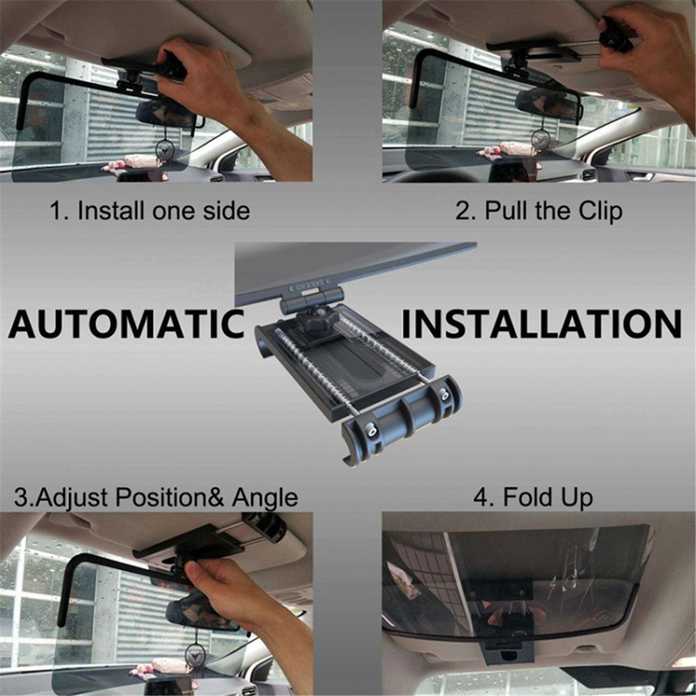Car Visor Extender 360 Degree Adjustable Car Visor Sunshade Extender Windshield Shade (General Version)