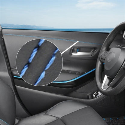 8m Car Interior Trim Strip Automobile Center Console PU Leather Adhesive Decorative Strip