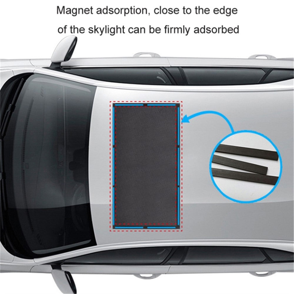 Magnetic Car Sunroof Window Sunshade UV Protection Anti Mosquito Mesh Cover Shading Net, Size L: 100*65cm