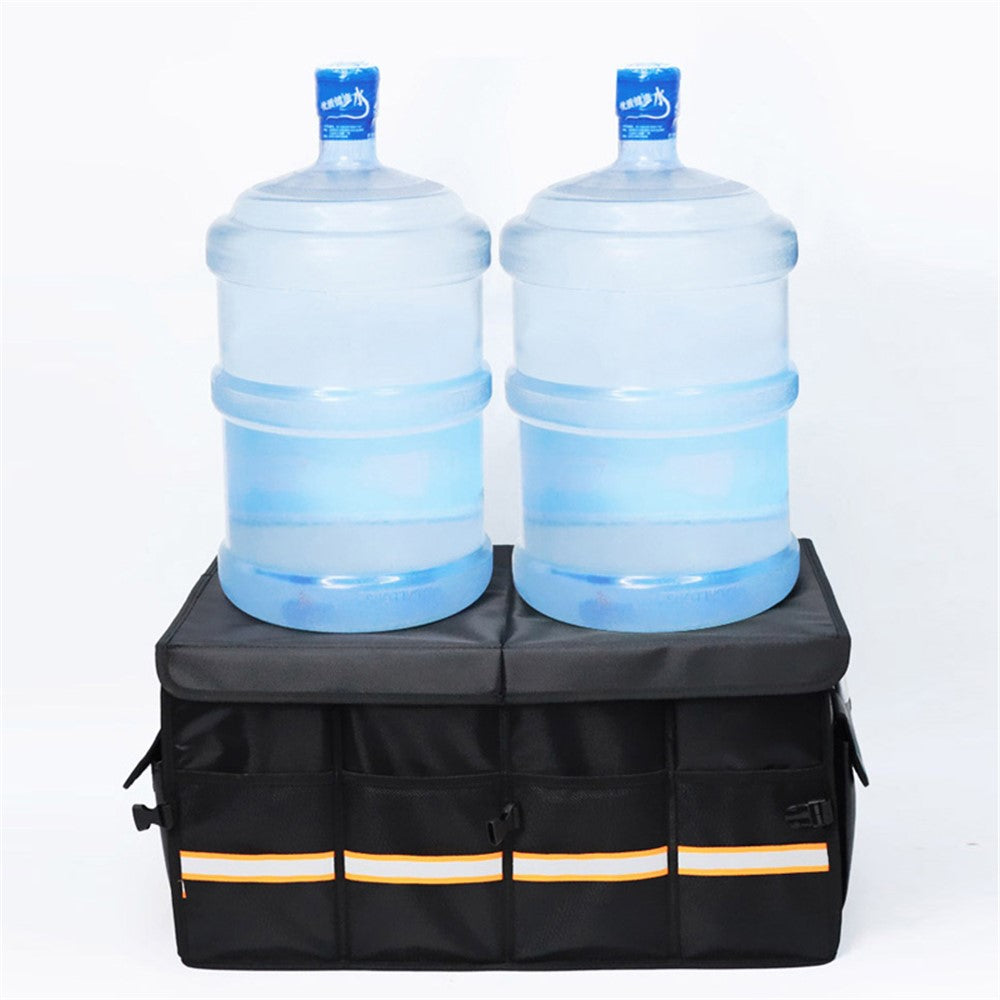 YH-4331 46L Car Trunk Folding Storage Box PP Divider Outdoor Travel Trunk Organizer with Lid