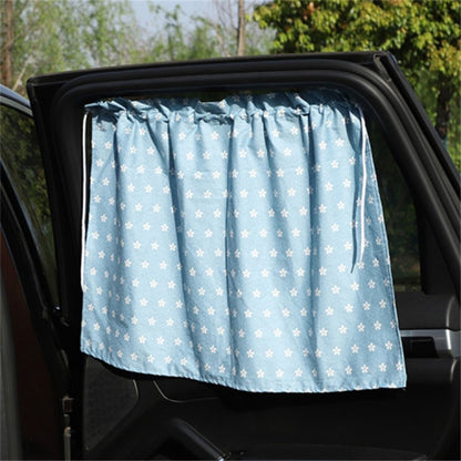 Cute Pattern Printed Car Window Anti-UV Curtain Cotton Cloth Vehicle Side Window Sun Shade Curtain