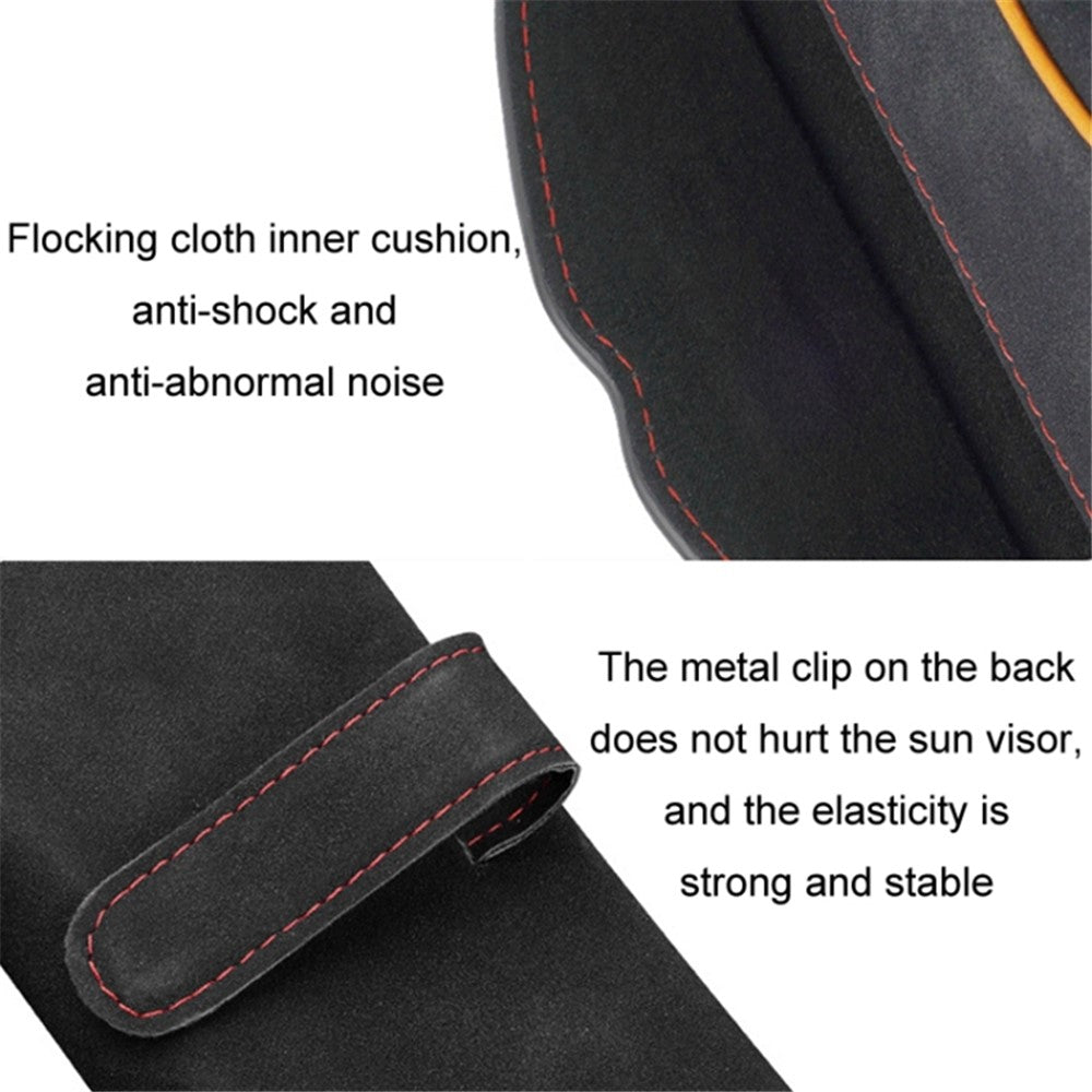 Universal Clip-on Sunglasses Case for Car Sunvisor Card Holder Glasses Storage Box