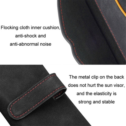 Universal Clip-on Sunglasses Case for Car Sunvisor Card Holder Glasses Storage Box