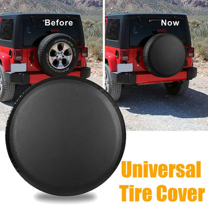KG0167 16-Inch SUV Truck Wheel Cover Tire Protector Litchi Texture Leather Car Tire Cover for 30-32 Inch Tire