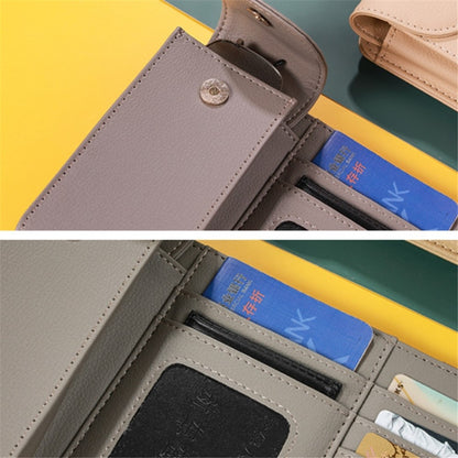 GOATHERD Car Sun Visor Microfiber Leather Storage Bag Driver License Cards Glasses Holder Bag