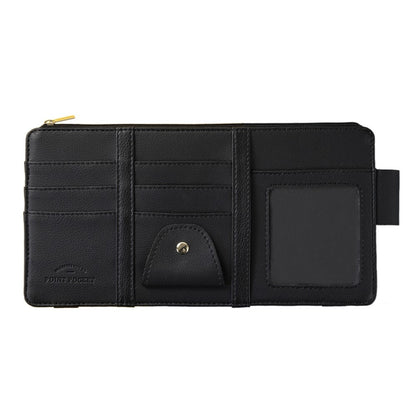Car Sun Visor Zipper Pocket Storage Bag Microfiber Leather Cards Glasses Phone Holder Bag