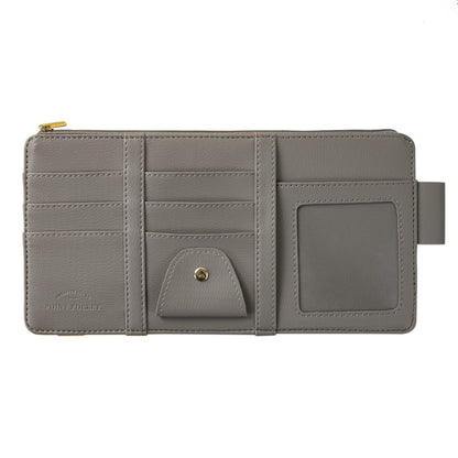 Car Sun Visor Zipper Pocket Storage Bag Microfiber Leather Cards Glasses Phone Holder Bag