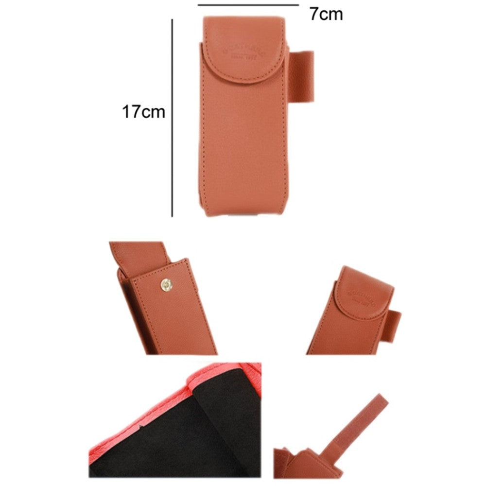 GOATHERD Car Sun Visor Mount Microfiber Leather Sunglasses Storage Bag Glasses Holder Pouch