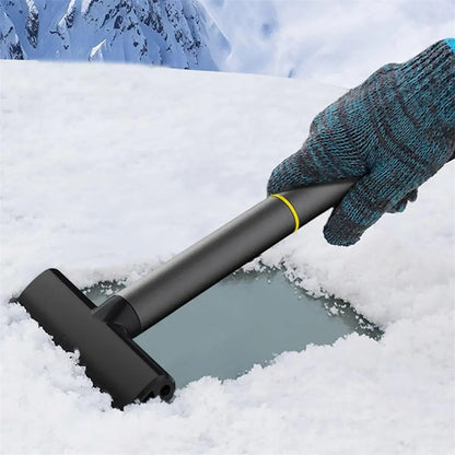 9718 TPU+Aluminum Alloy 2-in-1 Car Window Double-sided Snow Removal Shovel Tire Gravel Cleaning Tool