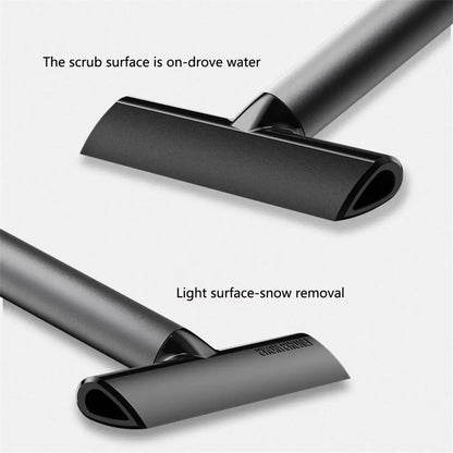 9718 TPU+Aluminum Alloy 2-in-1 Car Window Double-sided Snow Removal Shovel Tire Gravel Cleaning Tool