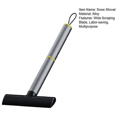 9718 TPU+Aluminum Alloy 2-in-1 Car Window Double-sided Snow Removal Shovel Tire Gravel Cleaning Tool
