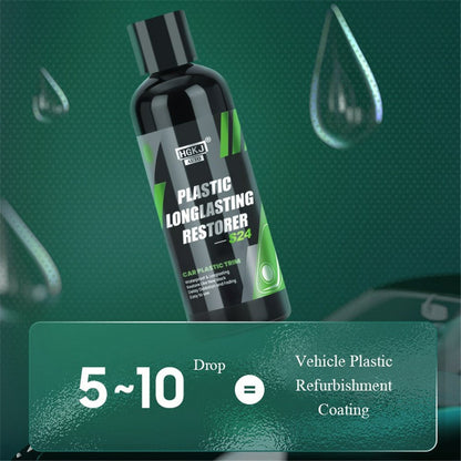 HGKJ AUTO-S24 300ml Car Plastic Restorer Longlasting Trim Waterproof Discoloured Plastic Renovator