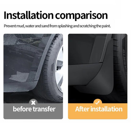 4Pcs / Set Soft PC Mudguard Mud Flaps for BYD Seagull 2023 Front and Rear Car Mudflaps Splash Fender Kit