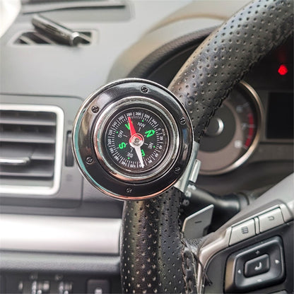 CARFU Plastic+Iron Car Steering Wheel Spinner Knob Compass Car Steering Auxiliary Booster Control Handle