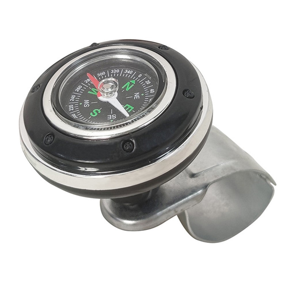 CARFU Plastic+Iron Car Steering Wheel Spinner Knob Compass Car Steering Auxiliary Booster Control Handle