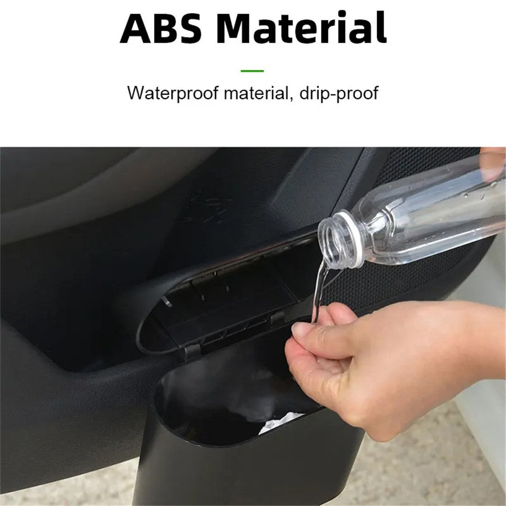 BY-1079 Push Lid Design Car Trash Can Vehicle Door Seat Back Hanging ABS Trash Bin