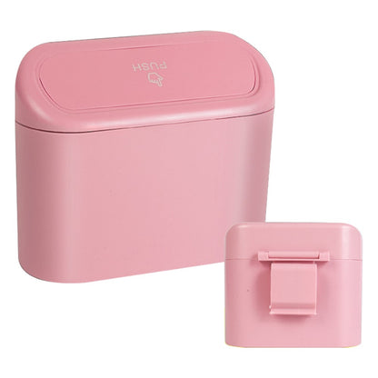 BY-1079 Push Lid Design Car Trash Can Vehicle Door Seat Back Hanging ABS Trash Bin