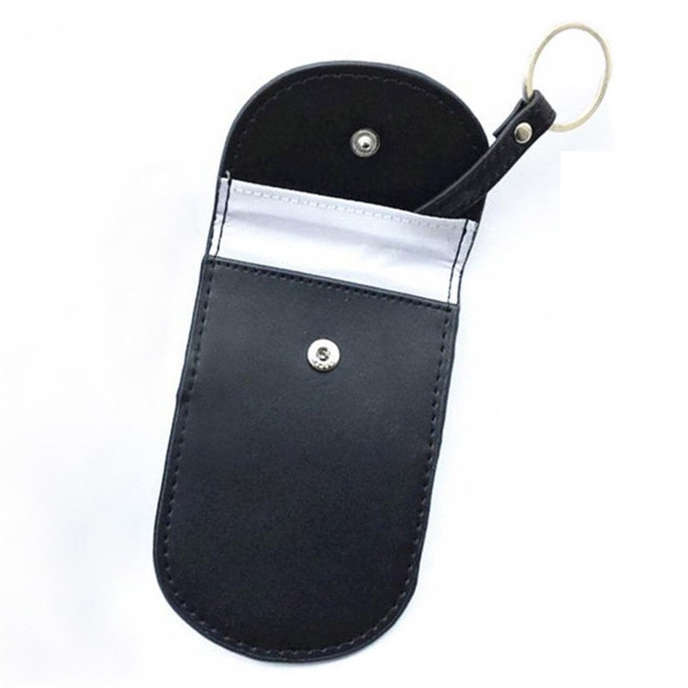 Car Key Signal Blocking Pouch Anti-theft RFID Blocking Genuine Cow Leather Car Keys Case Holder