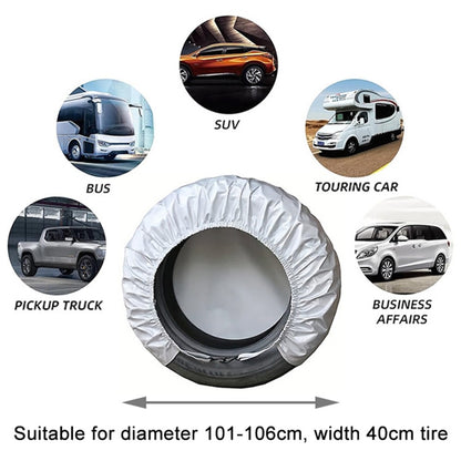 4PCS 101-106CMx40CM Wheel Car SUV Tire Cover Oxford Cloth Sleeve Bag for 40-42 inch Tire
