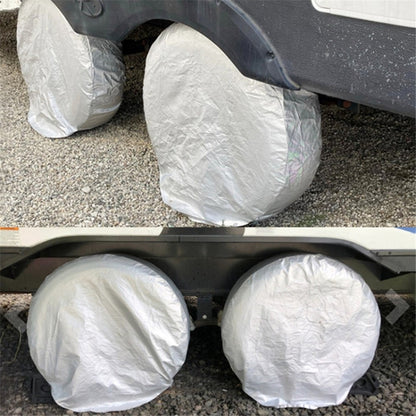 4PCS 48-58CMx29CM Wheel Sleeve Oxford Cloth Car SUV Tire Cover Storage Bag for 19-22 inch Tire