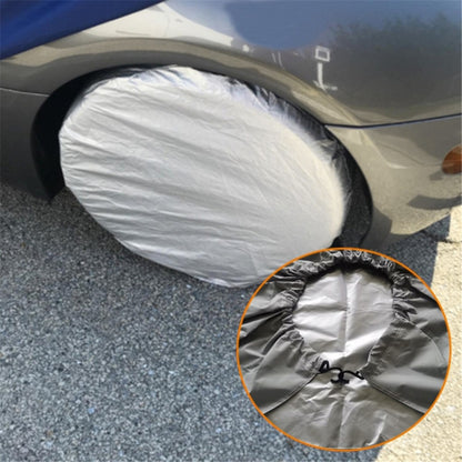 4PCS 48-58CMx29CM Wheel Sleeve Oxford Cloth Car SUV Tire Cover Storage Bag for 19-22 inch Tire