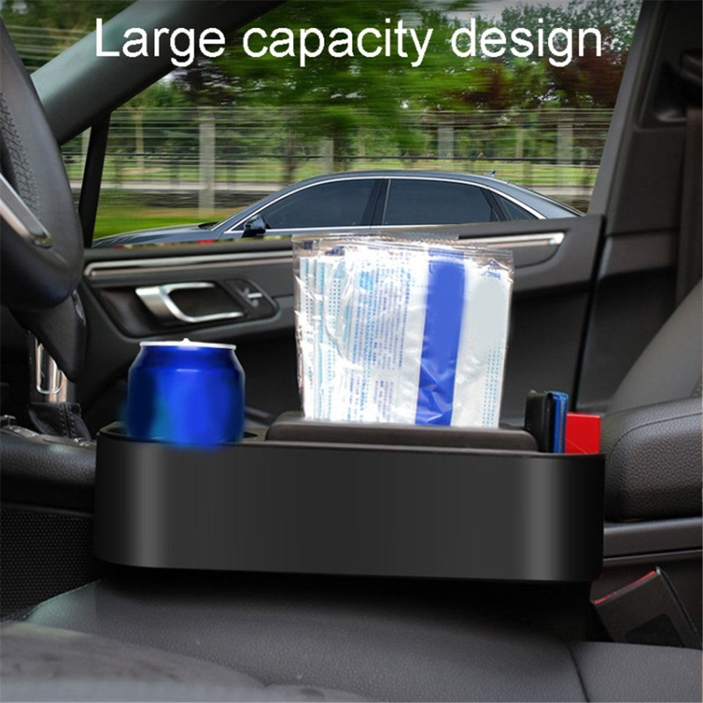 Car Seat Gap Storage Box Seat Side Gap Filler Cup Holder Organizer PVC Storage Case
