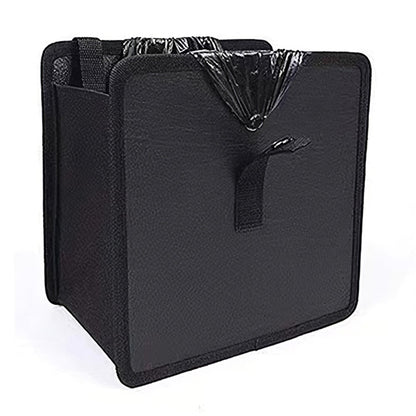 Car Hanging Storage Bag Waterproof Oxford Cloth Car Seat Back Trash Bin, 27*27*14.5cm