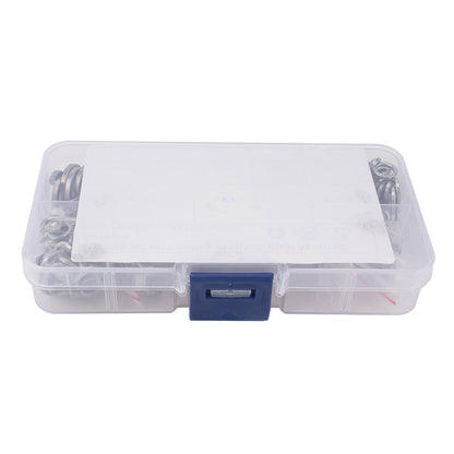 A1180 410Pcs M2-M10 Stainless Steel Assorted Spring Washers with Plastic Box