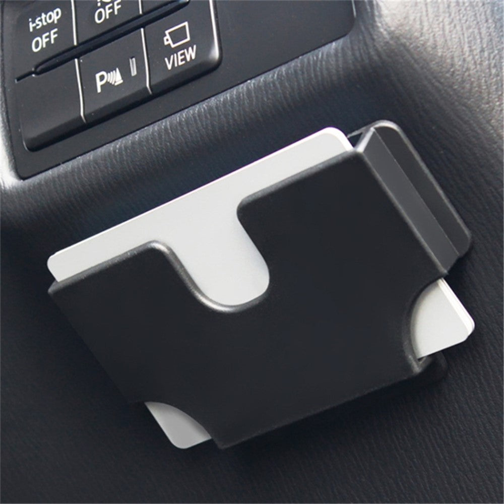 Car Sun Visor Organizer Elastomer Plastic Self Adhesive Card Holder Storage Case