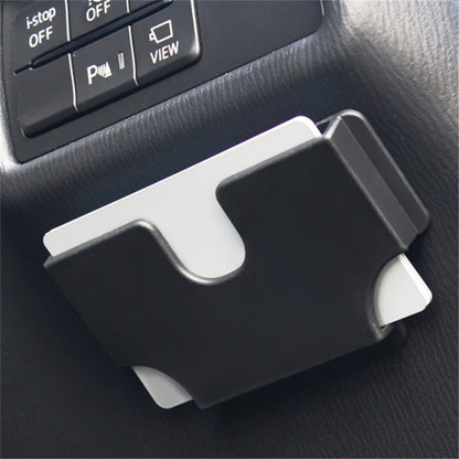 Car Sun Visor Organizer Elastomer Plastic Self Adhesive Card Holder Storage Case