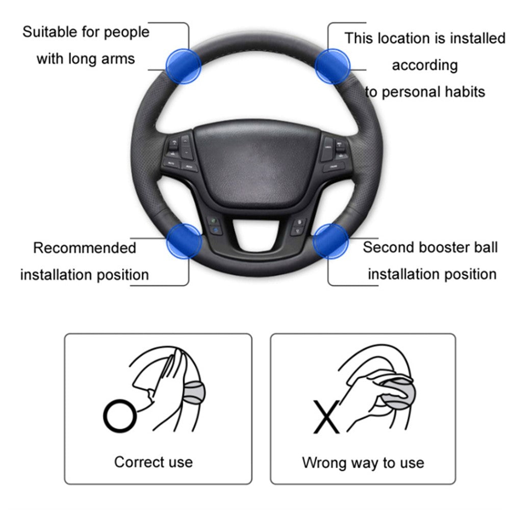 Car Steering Wheel Power Ball Silicone Auxiliary Driving Labor-Saving Tool