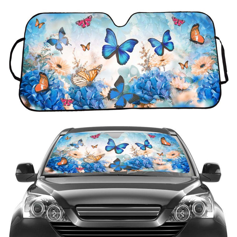 70x138cm Car Windshield Sunshade Patterns Print UV Protection Front Window Sun Shade