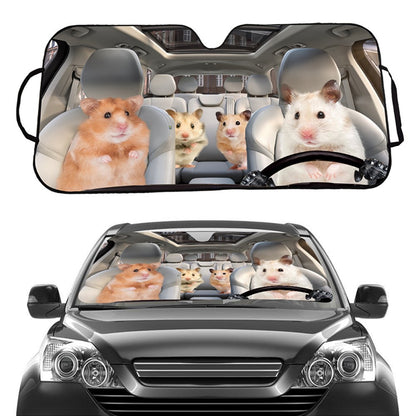 70x138cm Car Windshield Sunshade Patterns Print UV Protection Front Window Sun Shade