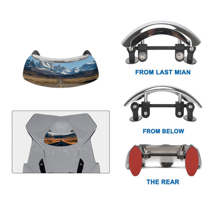 Motorcycle Rear View Mirror 180 Degree Blind Spot Mirror Wide Angle Rearview Mirror for Bike Scooter