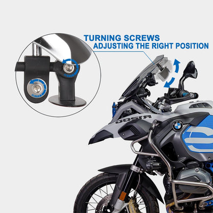 Motorcycle Rear View Mirror 180 Degree Blind Spot Mirror Wide Angle Rearview Mirror for Bike Scooter