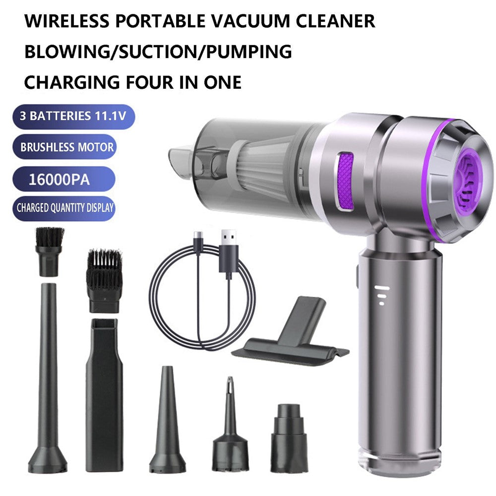 ST-6659 Brushless Motor Rechargeable Car Vacuum Cleaner Multifunction Handheld Car Home Cleaning Tool