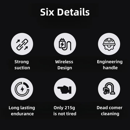 Rechargeable Car Vacuum Cleaner High Power Handheld Car Home Cleaning Tool, 800mAh Battery