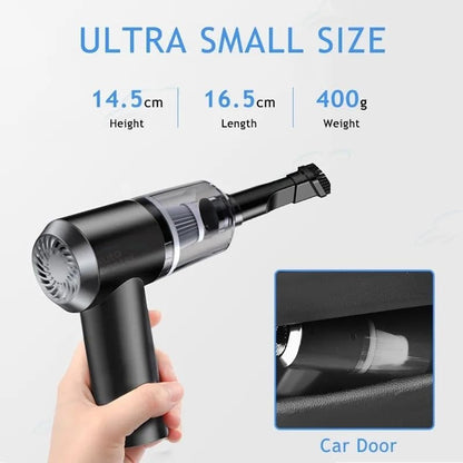 Rechargeable Car Vacuum Cleaner High Power Handheld Car Home Cleaning Tool, 800mAh Battery