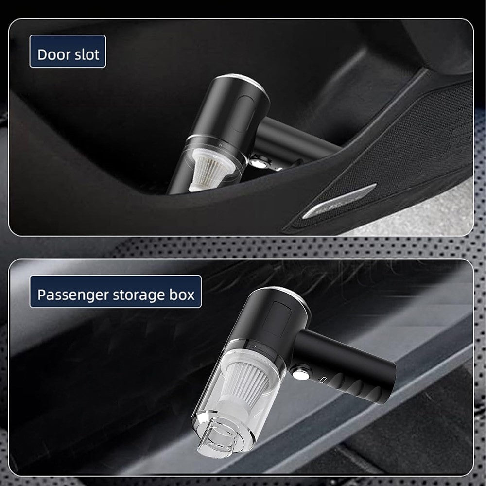 Rechargeable Car Vacuum Cleaner High Power Handheld Car Home Cleaning Tool, 800mAh Battery