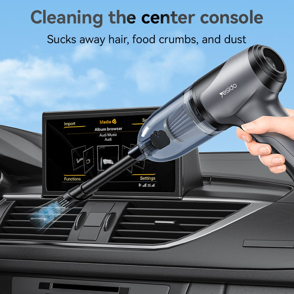 YESIDO VC08 Rechargeable Vacuum Cleaner High Power Handheld Car Home Cleaning Tool