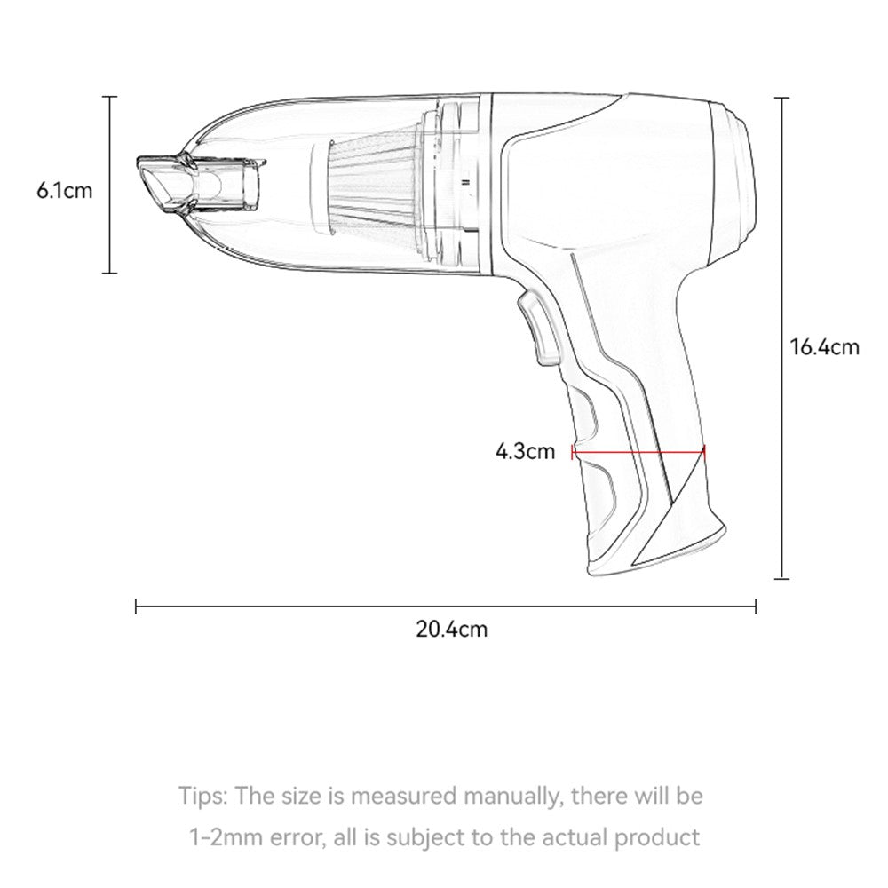 YESIDO VC08 Rechargeable Vacuum Cleaner High Power Handheld Car Home Cleaning Tool