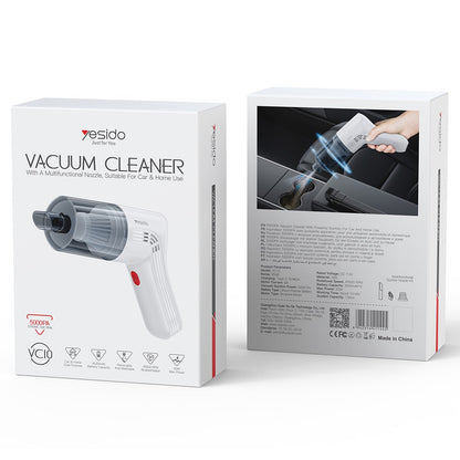 YESIDO VC10 Handheld Vacuum Cleaner 5000PA Suction Power 45500RPM Home Car Cleaning Tool
