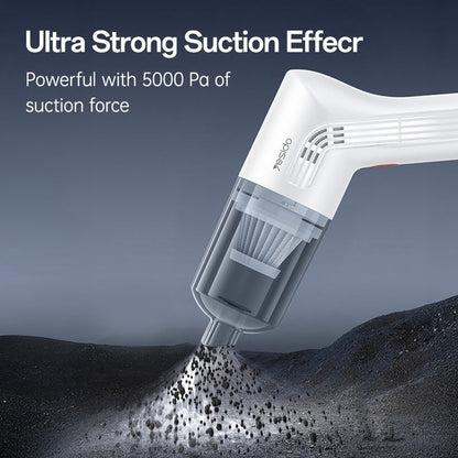 YESIDO VC10 Handheld Vacuum Cleaner 5000PA Suction Power 45500RPM Home Car Cleaning Tool